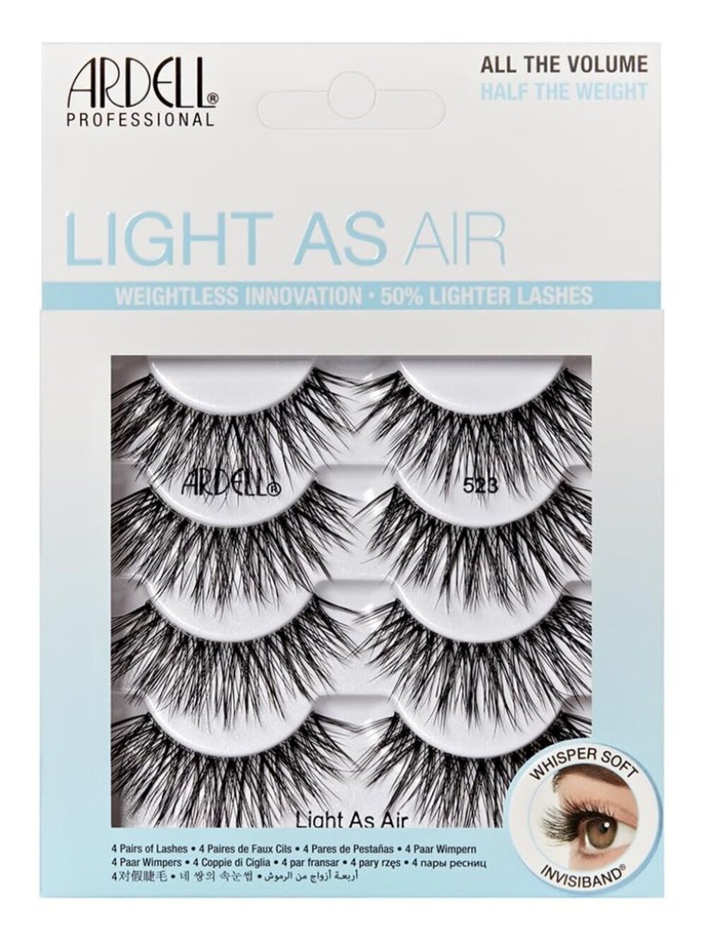 Ardell Black Lash Light as Air 523 4 Pairs